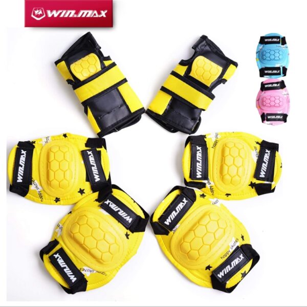 Junior protectot for skate board, skate - knee pads - elbow pads - wristguards - extreme sporting goods supplier - winmax sport- WME05725C - YELLOW (6)-tuya