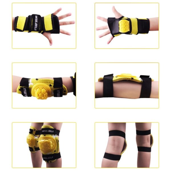 Junior protectot for skate board, skate - knee pads - elbow pads - wristguards - extreme sporting goods supplier - winmax sport- WME05725C - YELLOW (6)-tuya