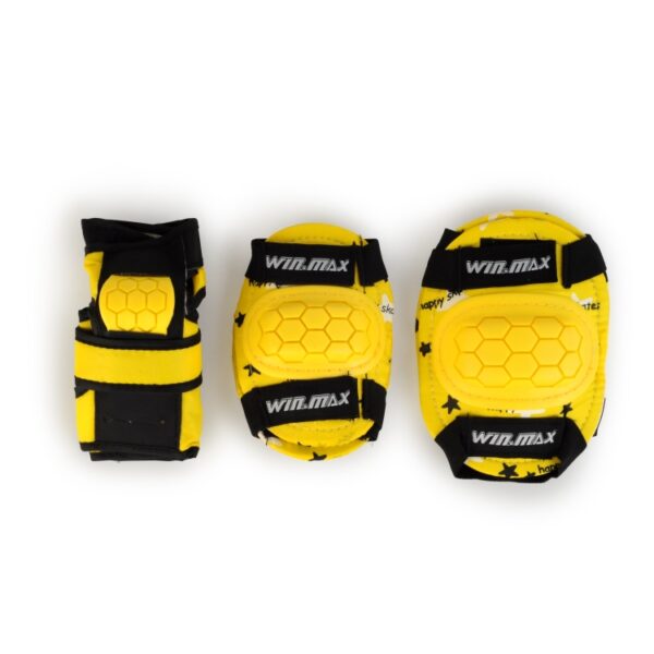 Junior protectot for skate board, skate - knee pads - elbow pads - wristguards - extreme sporting goods supplier - winmax sport- WME05725C - YELLOW (6)-tuya