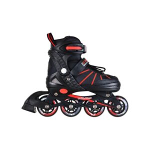 Kid Inline skate - PU WHEEL - Children skate with modern design - extreme sporting goods - all for sports - winmax - WME78200A - Black and red (3)-tuya