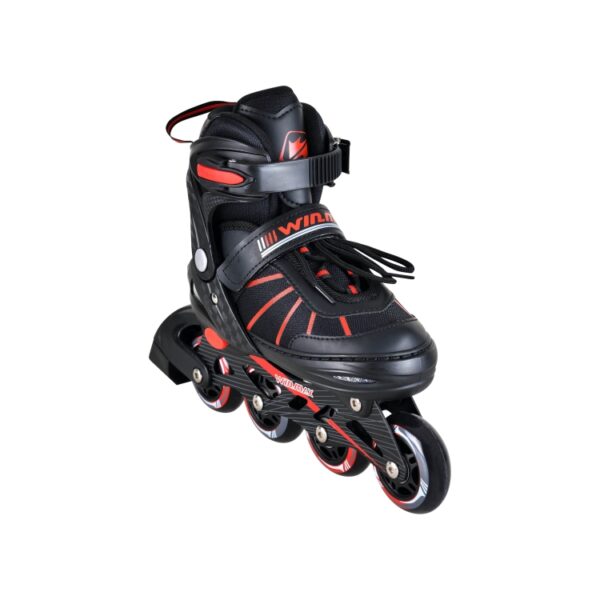Kid Inline skate - PU WHEEL - Children skate with modern design - extreme sporting goods - all for sports - winmax - WME78200A - Black and red (3)-tuya
