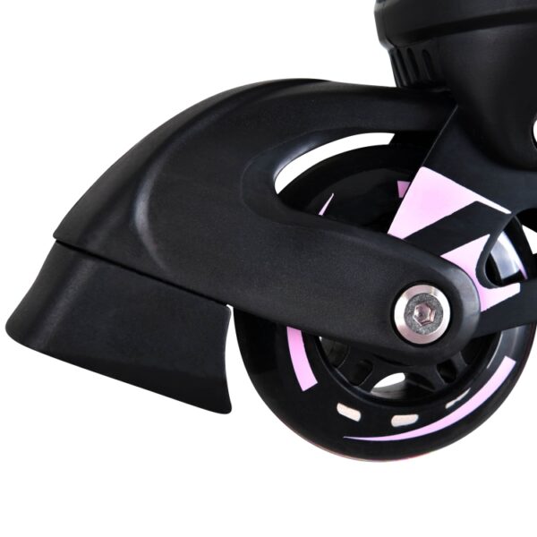 Kid Inline skate - PU WHEEL - Children skate with modern design - extreme sporting goods - all for sports - winmax - WME78200A1 - black and pink (9)-tuya