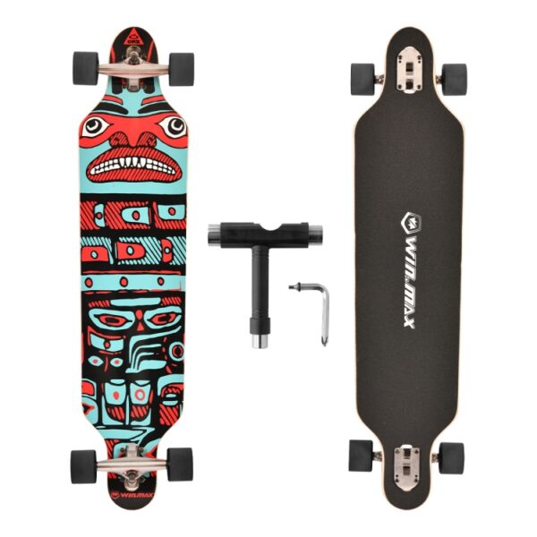 Long Skateboard with speical original pattern - skate for beginner - extreme sports - sporting goods manufacurer - WINMAX -WME76749D (1)-tuya