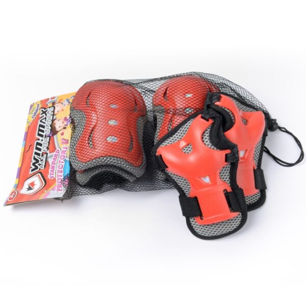 junior protetor for extreme sports - 2 knee pads - 2 elbow pads - 2 wristguards - winman - one-stop solution for sporting goods retailers - WME05732N - RED (7)-tuya