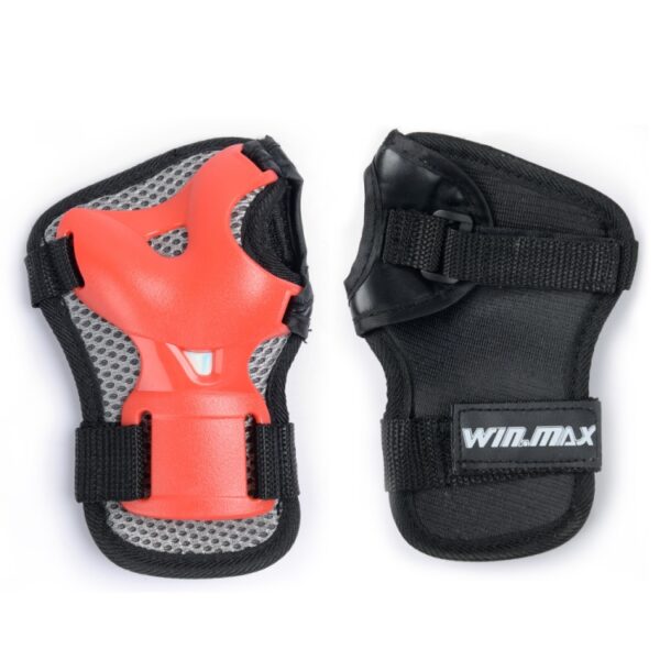 junior protetor for extreme sports - 2 knee pads - 2 elbow pads - 2 wristguards - winman - one-stop solution for sporting goods retailers - WME05732N - RED (7)-tuya