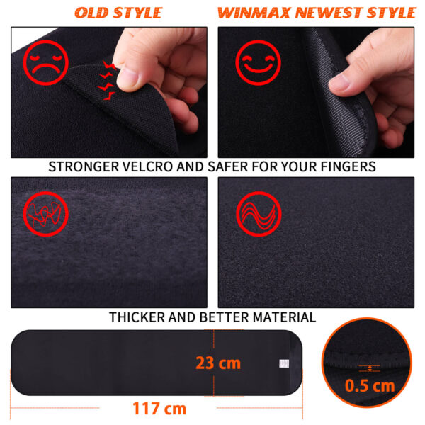 waist belt for fitness - all for sports - winmax - WMF70006 - black (7)-tuya